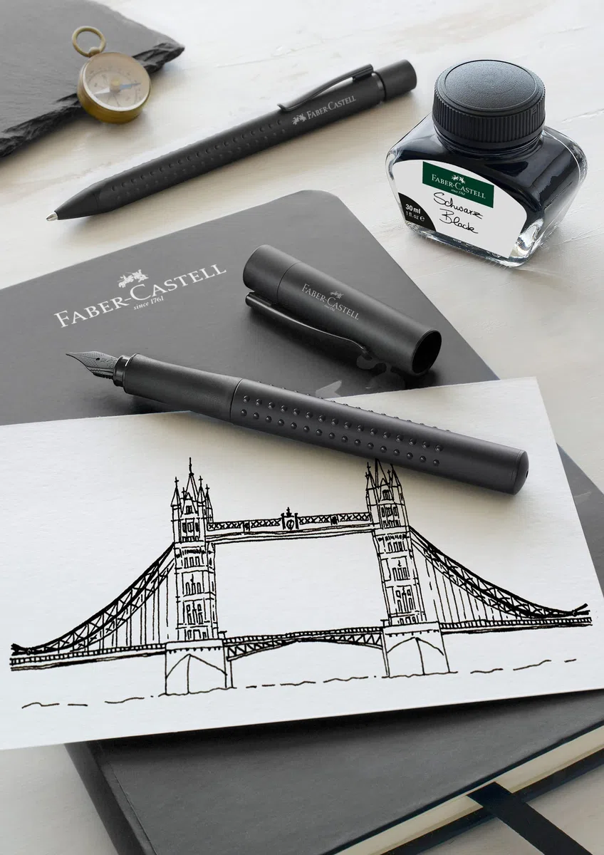Faber-Castell Stilografica Grip Edition All Black M
