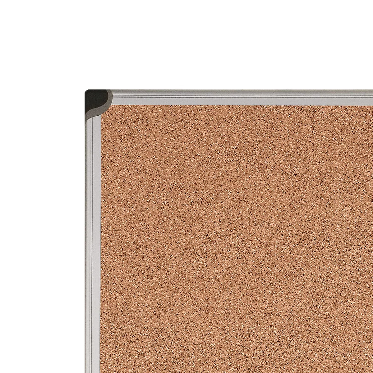 Bi-Office Pannello In Sughero Con Cornice In Alluminio Maya Serie W, Angoli in ABS, 120 x 90 cm