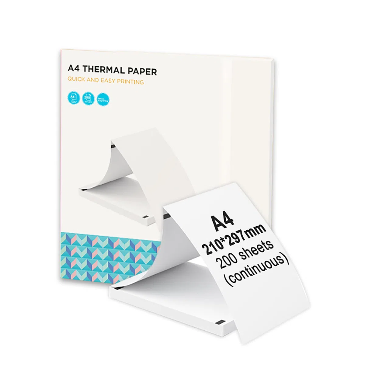 Bisofice Carta Termica A4 per Stampante 200 fogli, Compatibile con Stampante Termica Portatile L81/L86/M08F/M832/M834/A40, Senza BPA, 210x297 mm