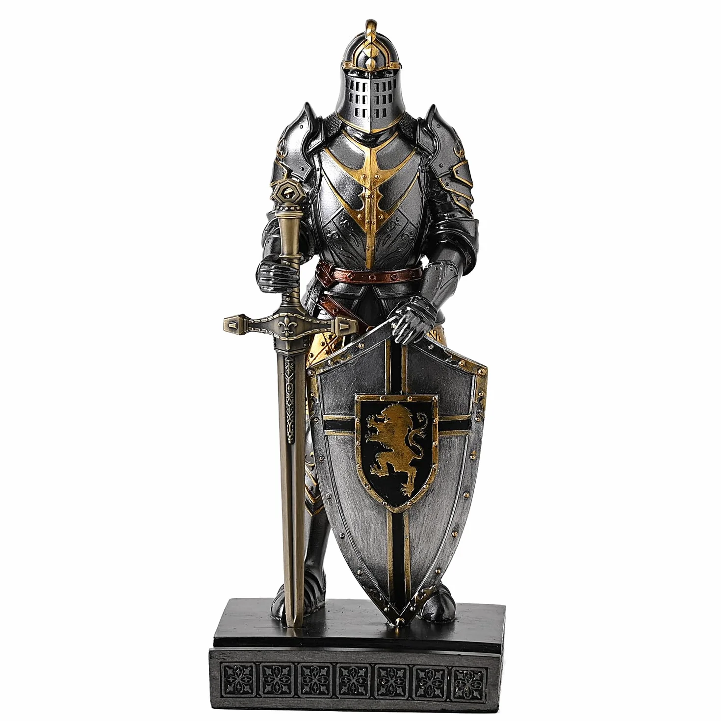 King's Guard Ornamento Cavaliere Statua per Scrivania, Accessori da Scrivania, Portapenne, Fermacarte per ufficio e casa (ferro)