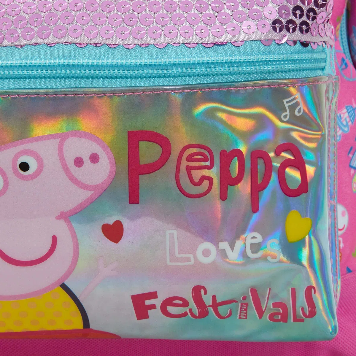 Zaino Peppa Pig Lusso Paillettes Zaino per Ragazze Rosa Scuola Borsa Pranzo per Bambini