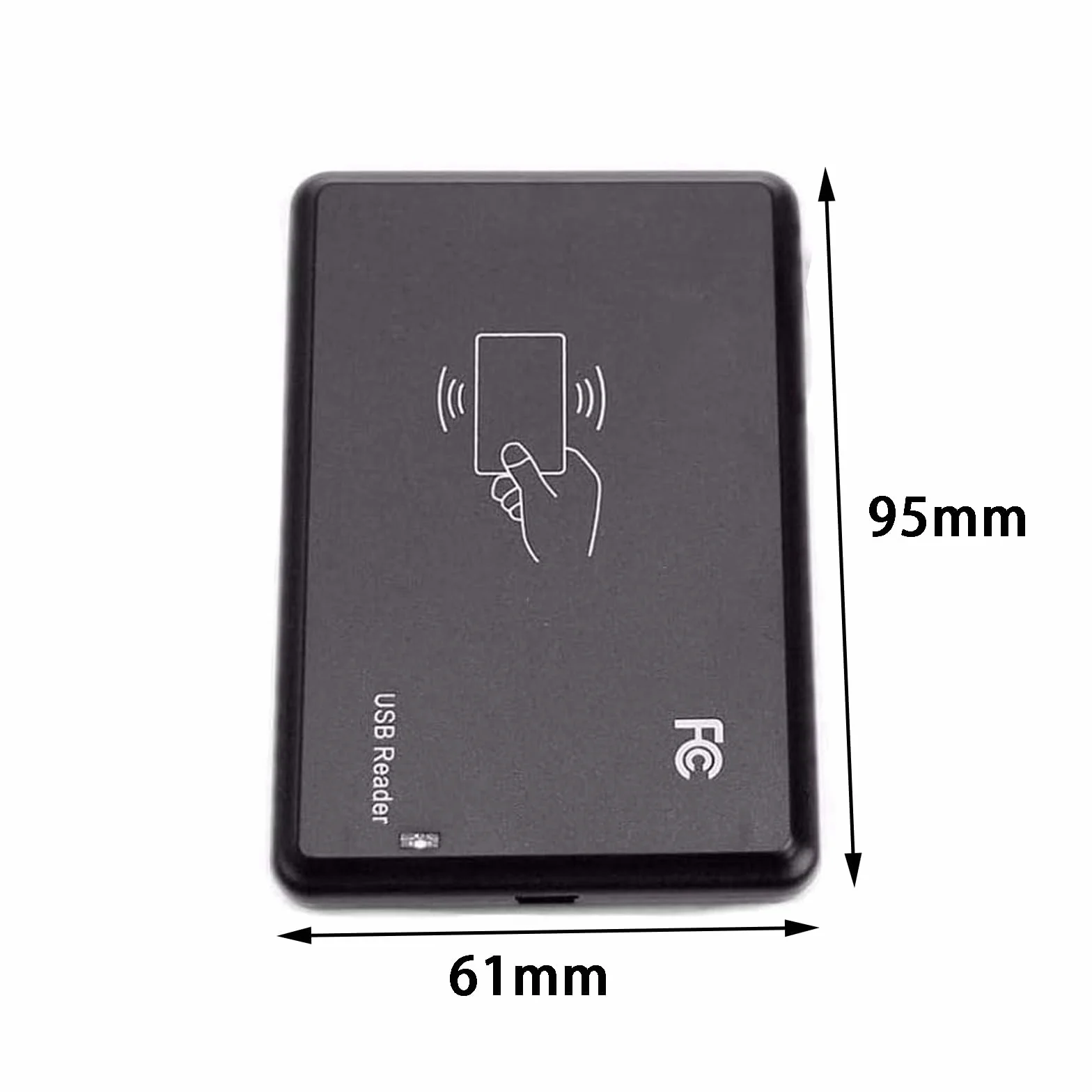 Lettore di schede RFID IC da 13,56 MHz, senza contatto, S50 S70, un lettore di schede con display a LED/cicalino, USB 13,56 MHz, senza contatto, protocollo IC 14443A