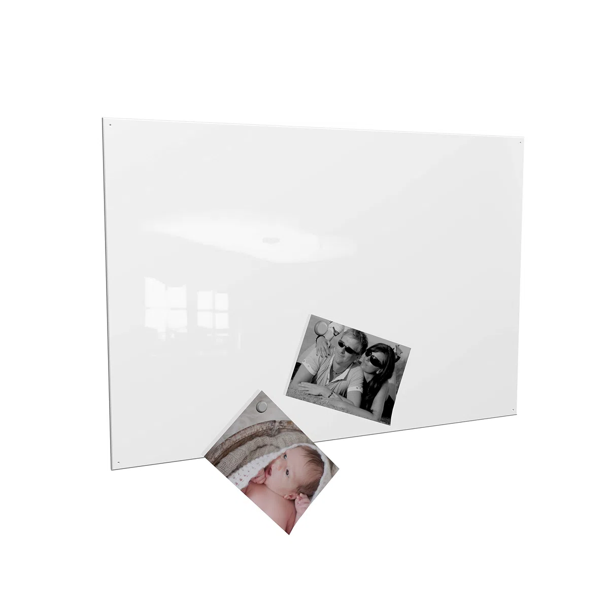 Lavagna magnetica Magnetwand con 4 magneti (Bianco, 60 x 90 cm)