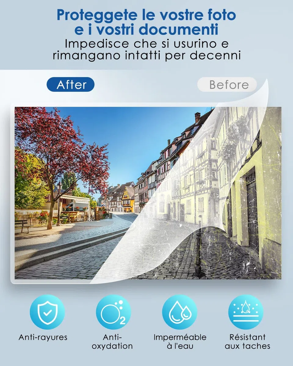 Plastificatrice A4 Laminatrice a Caldo e a Freddo -Plastificatrici 4 in 1 con 30 Fogli di Laminazione per A4/A5/A6 Riscaldamento Rapido, Set di Laminazione a Caldo e a Freddo con Taglierina per Carta