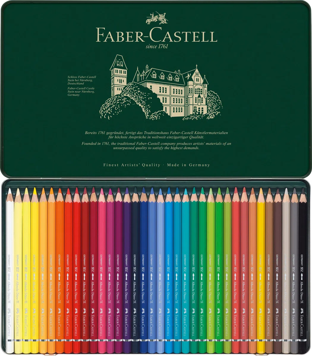 Faber-Castell 117536 Albrecht Dürer Matite Acquerellabili, Barattolo con 36 Matite, Mina da 3,8 mm, Set Matite Colorate Professionali con Pigmenti Idrosolubili che si Trasformano con Poche Pennellate