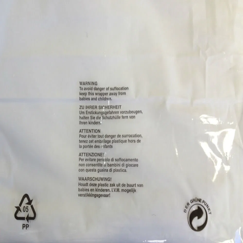 100 buste in plastica per indumenti/magliette, trasparenti, 30,4 x 38,1 cm