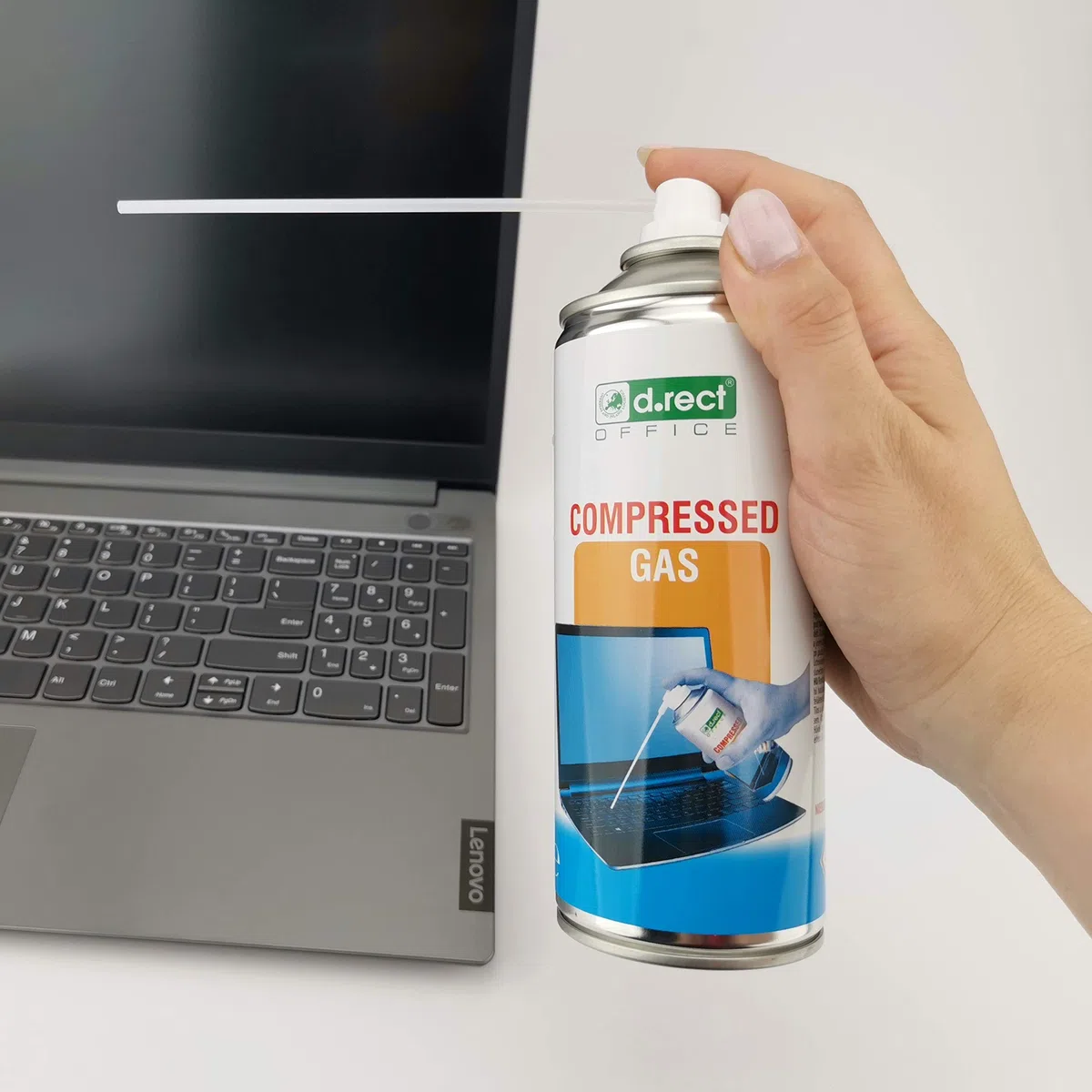 D.RECT Aria Compressa Spray 4x400ml - Purificatore D'aria Compressa, Pulitore per Tastiera, Computer Fotocamera Telefono Cellulare - Pulizia PC Inodore, Pulitore per Computer e Tastiera
