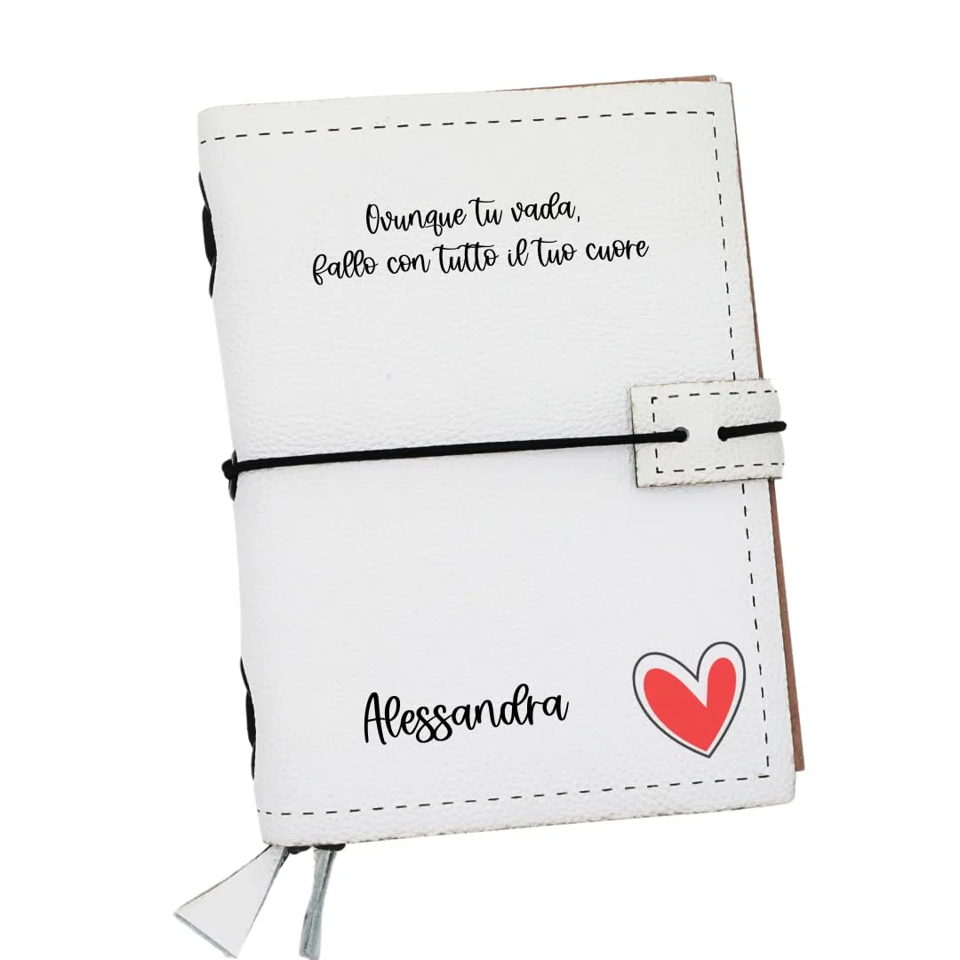 Diario di viaggio Personalizzabile: Taccuino in pelle A6 con 3 quaderni, 14x11cm. Ideale come Taccuino da viaggio tascabile stile Midori. Idea regalo per sposi, amici, maestre, mamma, colleghi