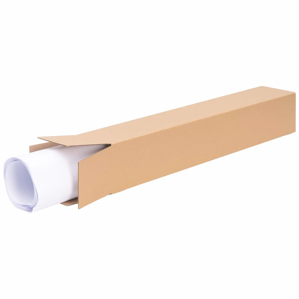 verpacking 30 Tubi di cartone quadrati 65,5x10,5x10,5 cm | tubi in cartone per spedizioni