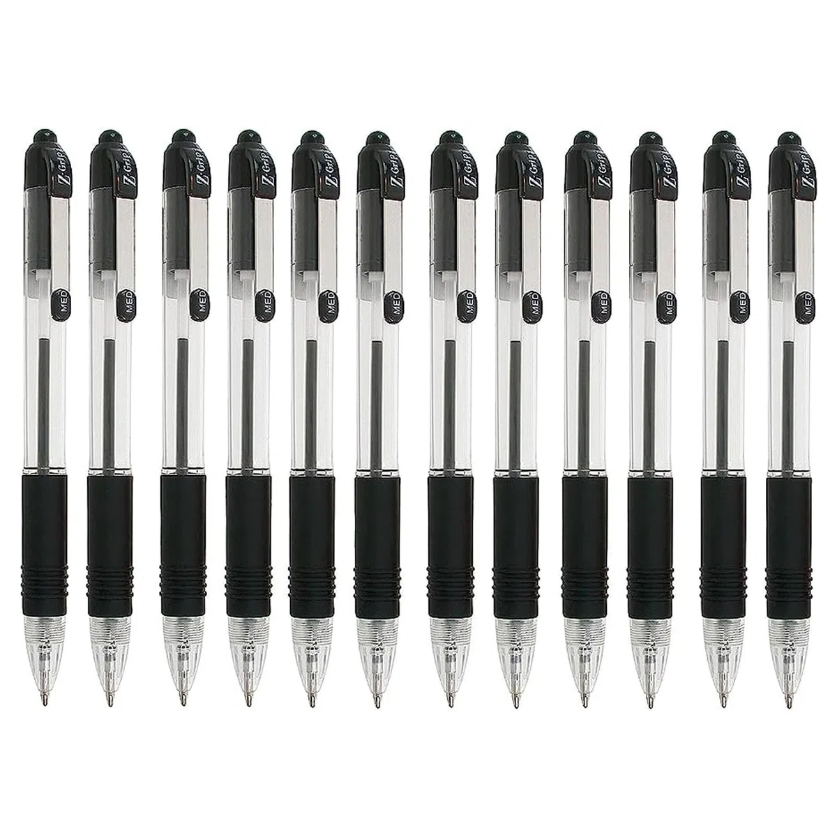 Z-Grip, penna a sfera retrattile, confezione da 40, colore: nero