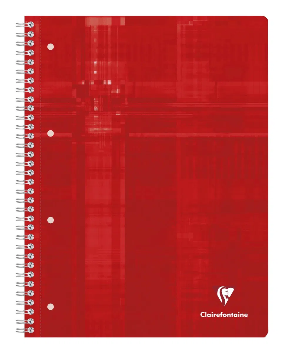Clairefontaine 8252C CONFEZIONE DA 5 quaderni a spirale Studium - A4+ 22,5x29,7 cm - 160 pagine staccabili forate a quadretti piccoli - carta bianca 90g - copertina in carta laminata - colori casuali