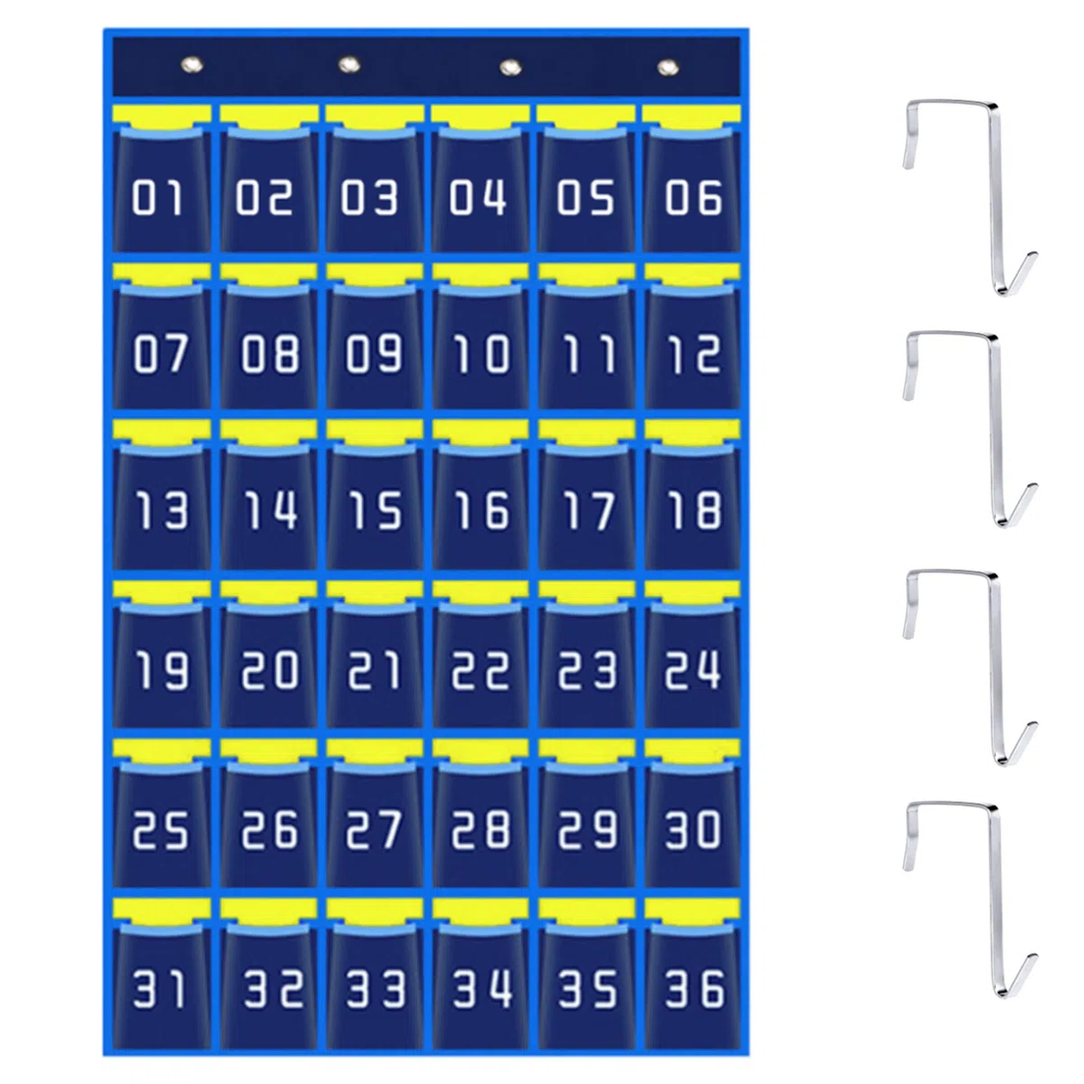 Sacchetto Immagazzinaggio Dell'Aula Telefono Cellulare Borse Parete Numerate Telefono Stoccaggio Ufficio Mobile Appeso Organizzatore Parete Supporto Multifunzionale Con 4 Ganci