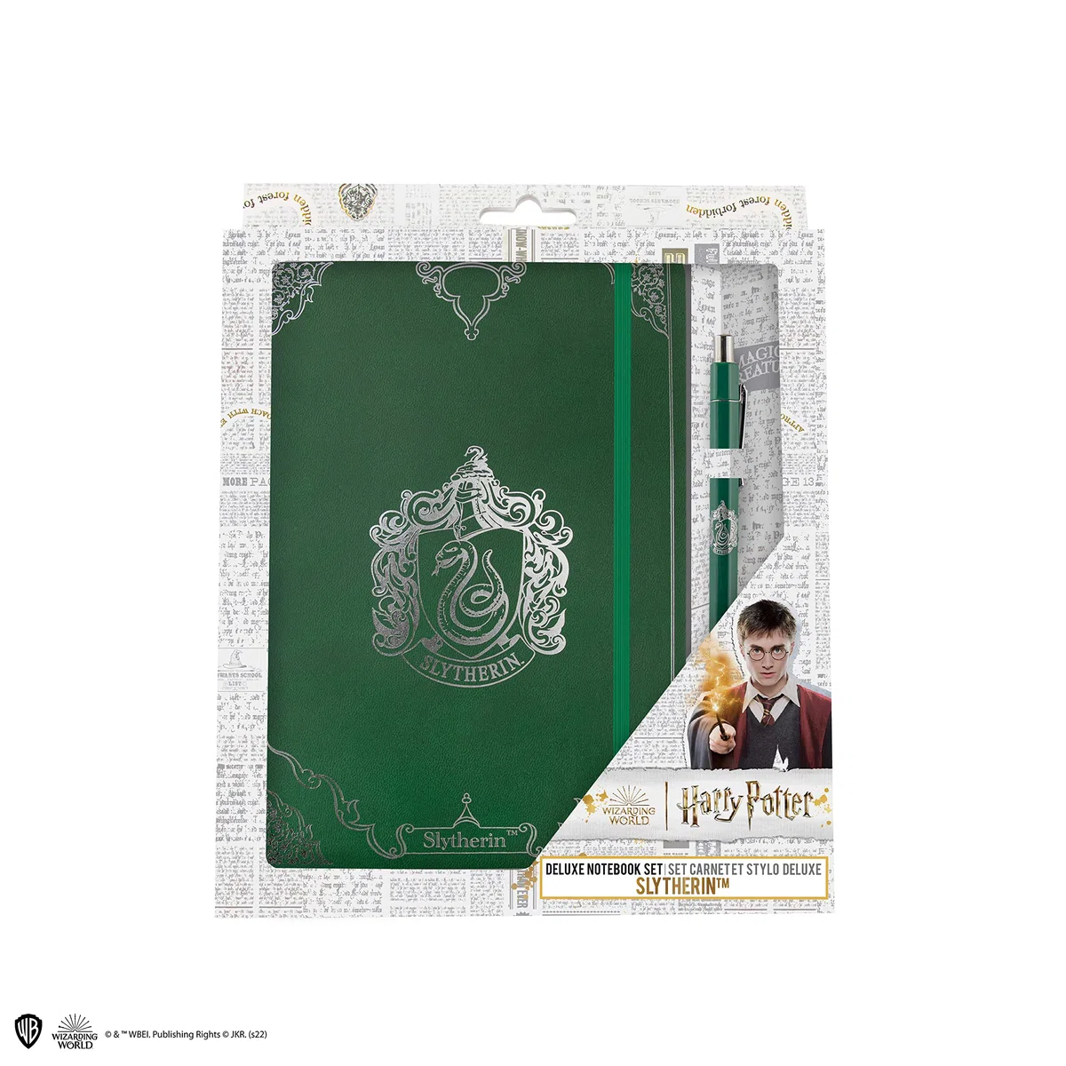 Cinereplicas Harry Potter - Set di cancelleria deluxe Serpeverde - Licenza ufficiale