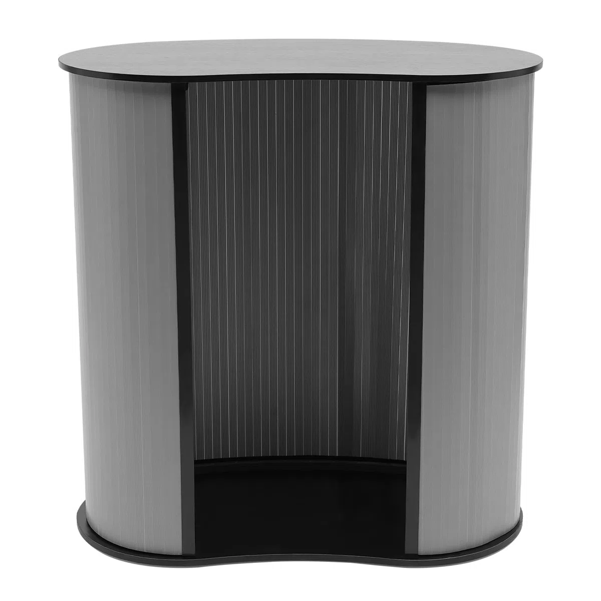 Banco di ricezione pieghevole, reception Counter Round, banco di vendita in plastica, per ricevimento aziendale, mostra dimostrazioni di prodotto, 40 x 90 x 90 cm
