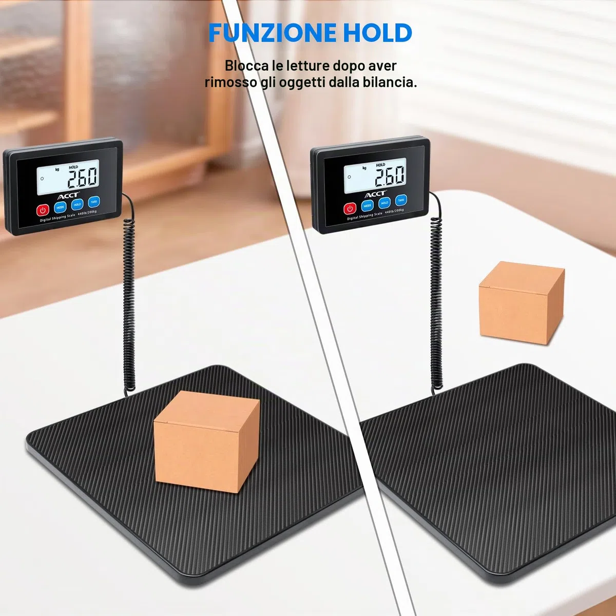 Bilancia postale digitale da 440 lb, con funzione Hold/Tara, spegnimento automatico per pacchetti/piccole imprese/bagagli/ufficio