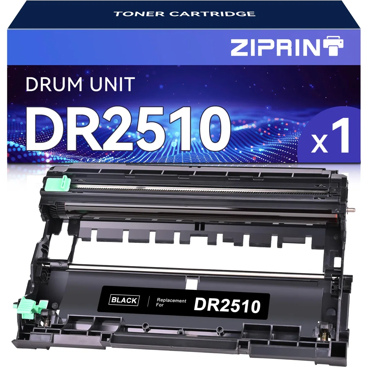 ZIPRINT DR2510 DR-2510 Tamburo compatibile con Brother DR2510 Tamburo per Brother HL-L2400DWE HL-L2400DW MFC-L2835DW MFC-L2827DW MFC-L2860DWE DCP-L2665DW DCP-L2627DW DCP-L2620DW