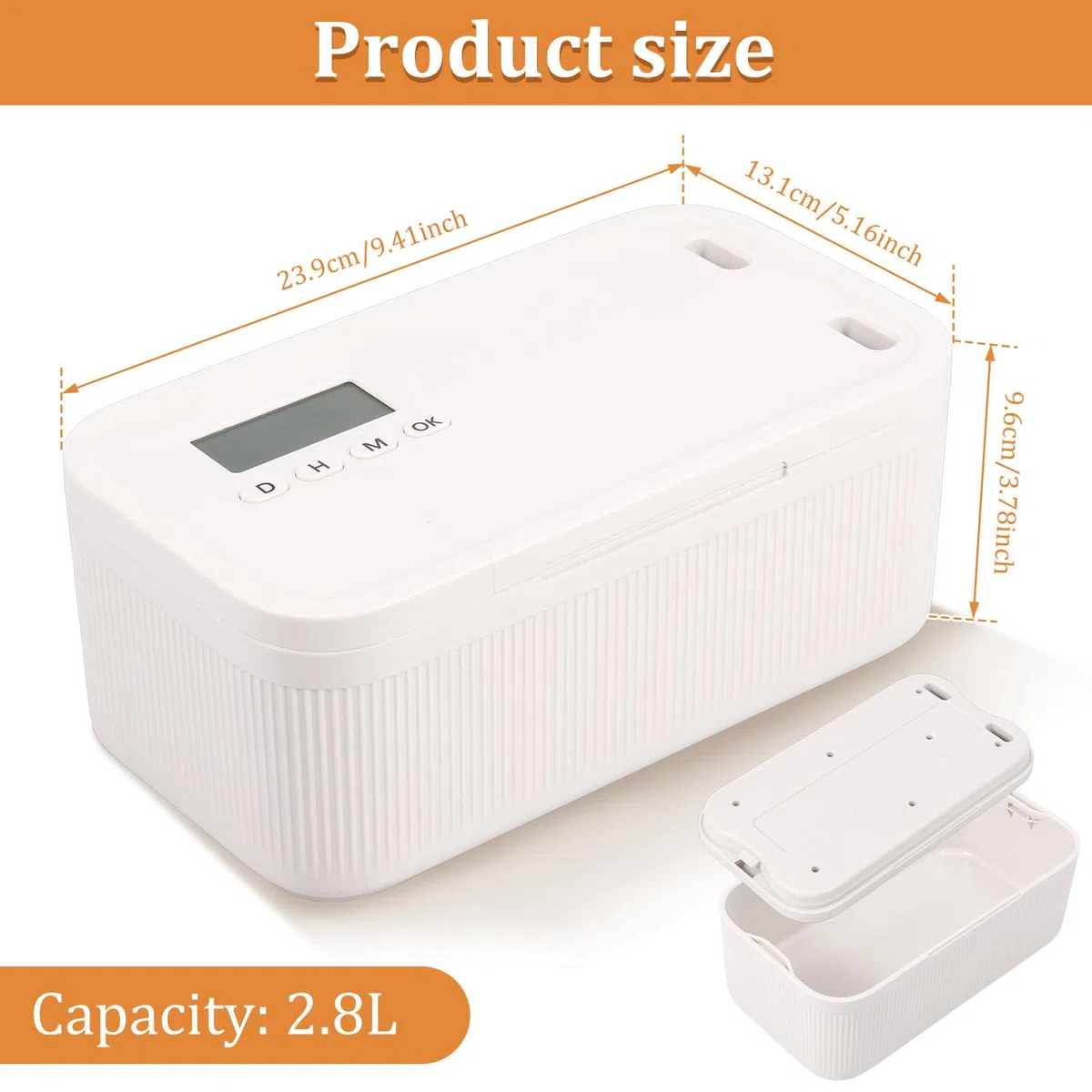 Safe Timed Lock Box, cassaforte per cellulare con timer, multipurpose Lockable Box con timer e 2 modalità di lavoro, prigione per cellulare, per cucina, casa, scuola, uso personale, viaggi, 23,9 x