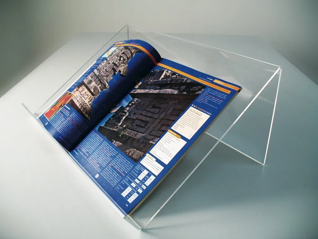 LEGGIO DA TAVOLO ESPOSITORE REGGILIBRO REGGI SPARTITO IN PLEXIGLASS 50X30 LGG05