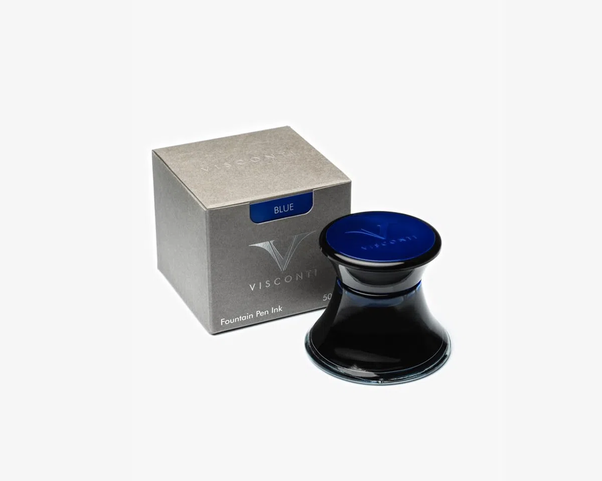 Calamaio in vetro Visconti Blu 50ml