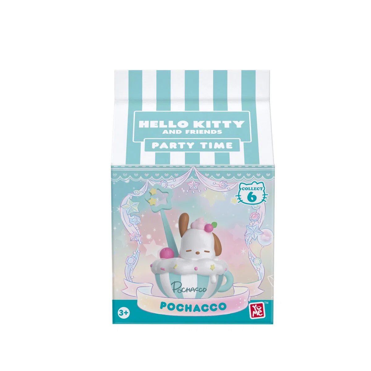 Yume Sanrio Pochacco Party Time Memo Stand - Simpatica clip da scrivania Sanrio con design cappuccino | Regali anime per ragazze e collezionisti Sanrio