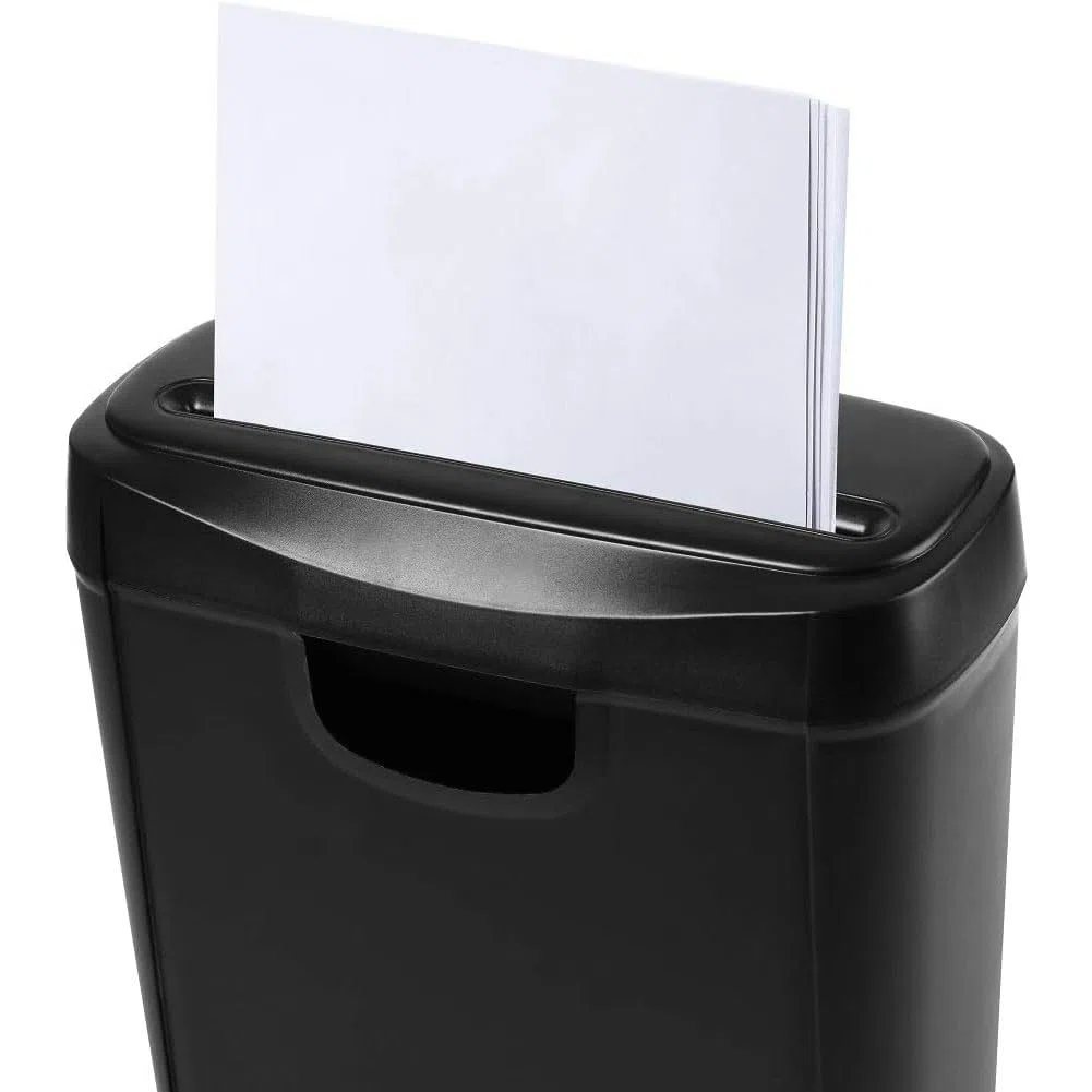 Bakaji Distruggi Documenti Elettrico Trita Carte Portatile Salvaspazio Distruggidocumenti per Fogli Carta A4 con Contenitore di Raccolta 10 Lt