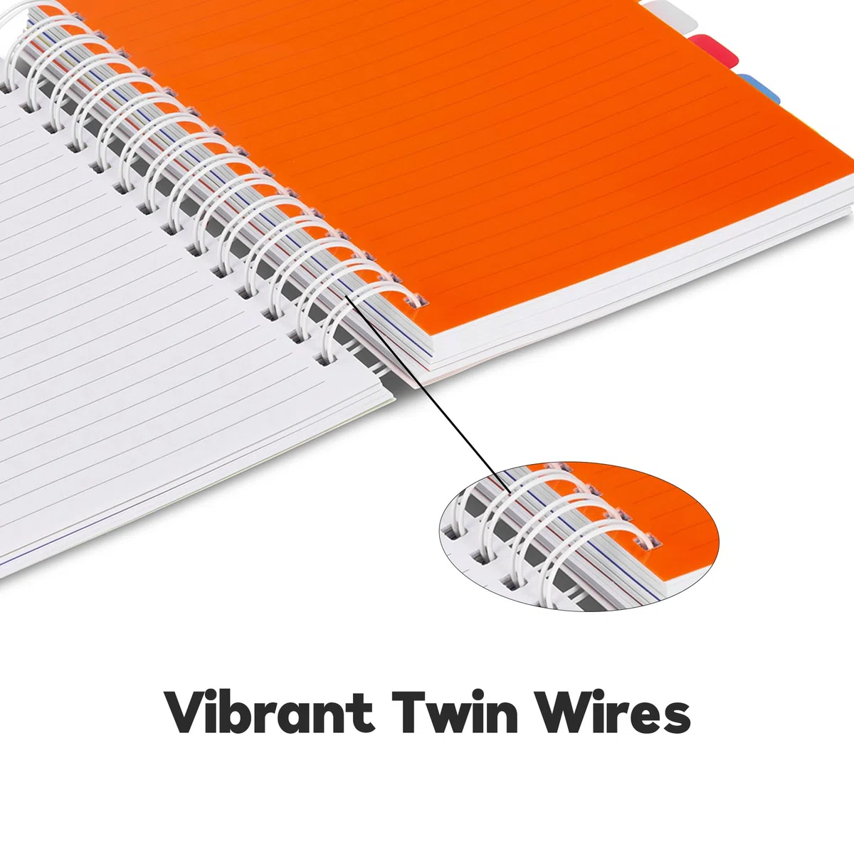 VABE UK Taccuino A5 traslucido con 10 divisori estesi, 300 pagine (150 fogli), quaderno a righe 100 g/m², copertina spessa laminata opaca, blocco note A5, quaderno per progetti A5 (1, nero)
