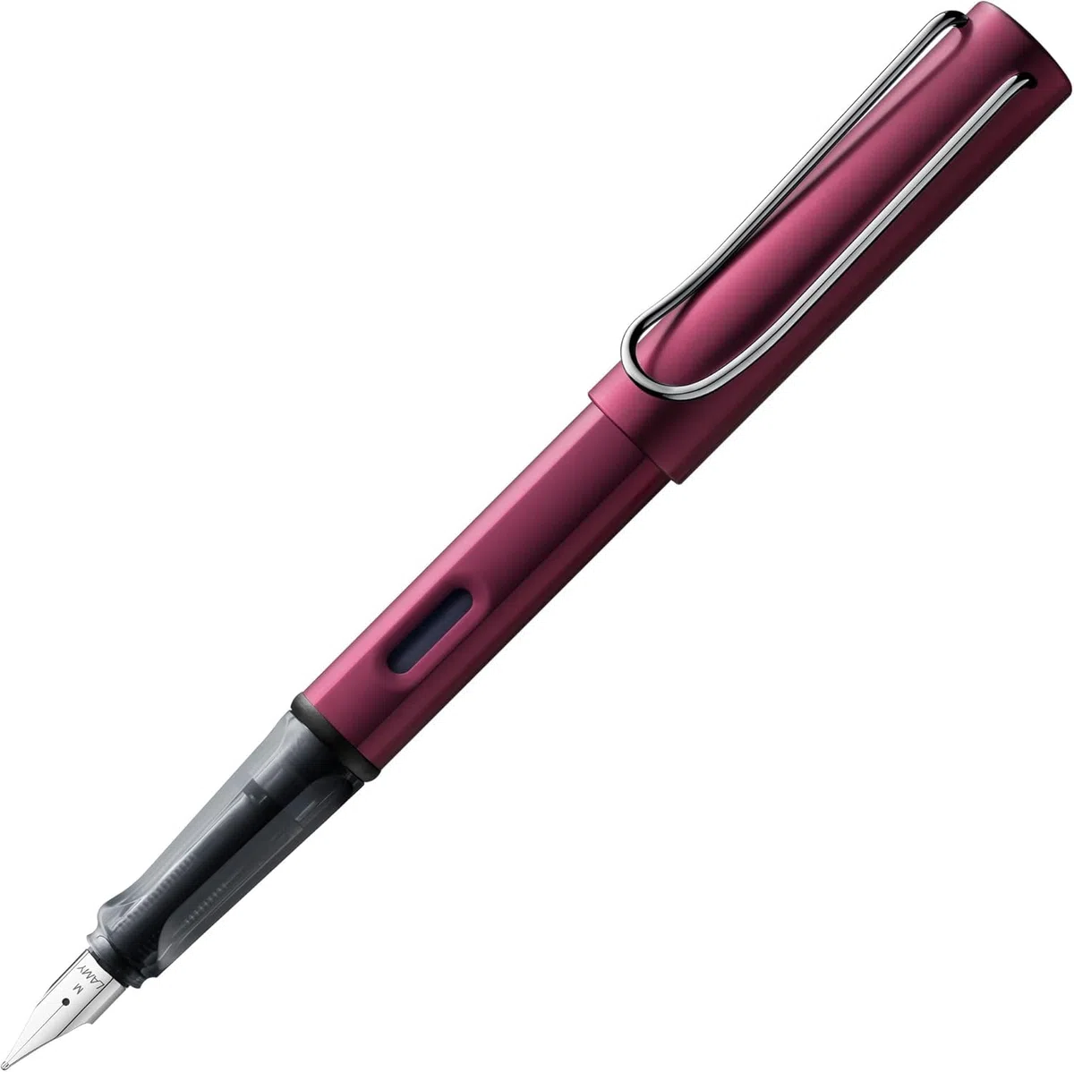 Lamy AL-star black purple - Stilografica con impugnatura ergonomica e pennino in acciaio lucido misura F - corpo in alluminio leggero - cartuccia T 10 blue inclusa - destrimani