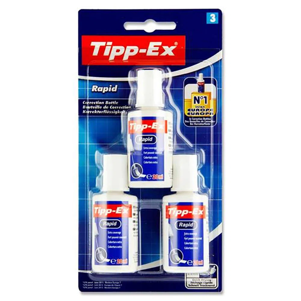 Tipp Ex Rapid Correction Fluid - 20 ml, confezione da 2+1