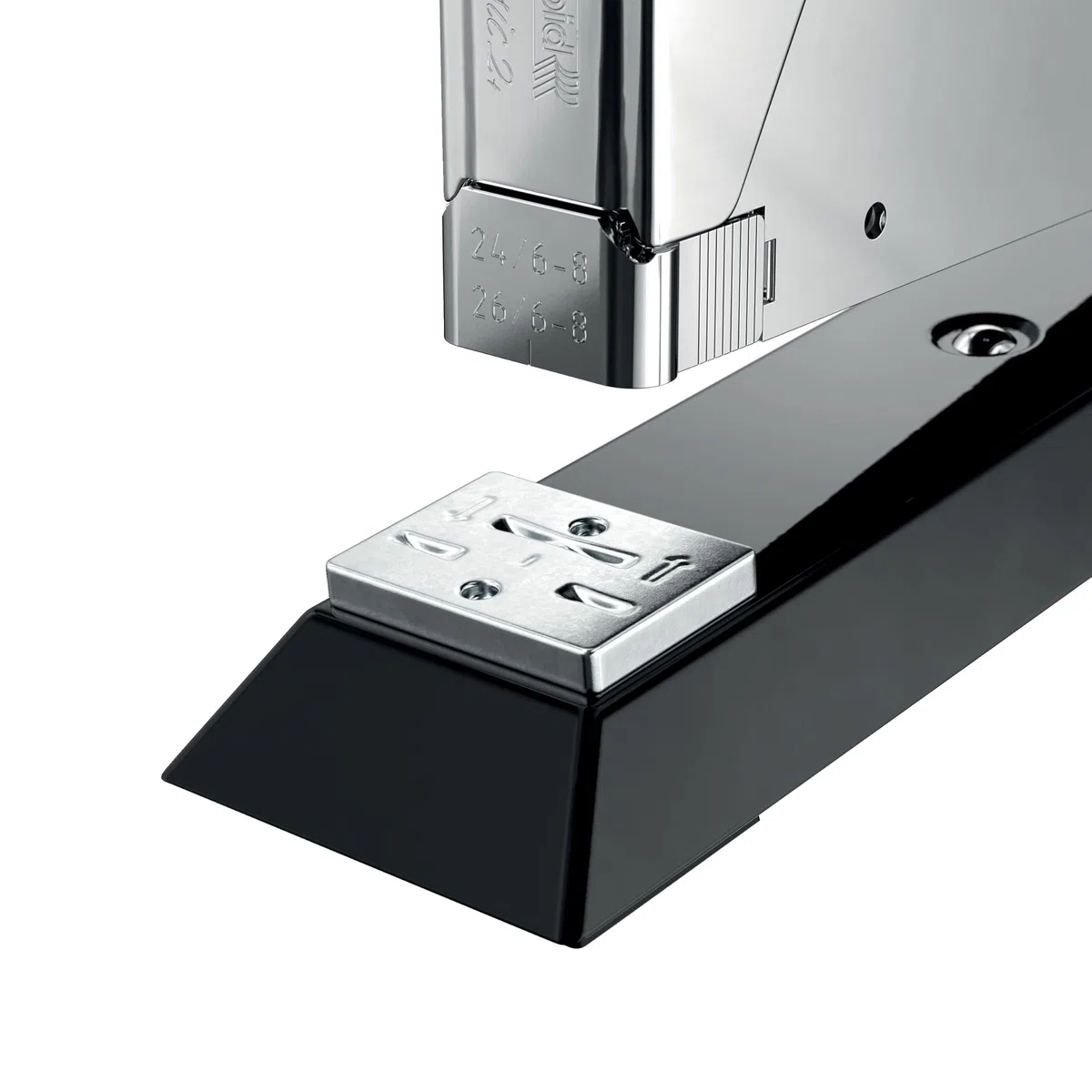 Rapid Classic K2+ Cucitrice da scrivania desktop, Pinzatrice compatibile con graffette n.24–26/6 & 24–26/8+,Incudine regolabile e meccanismo di caricamento posteriore, certificata ClimatePartner, Nero