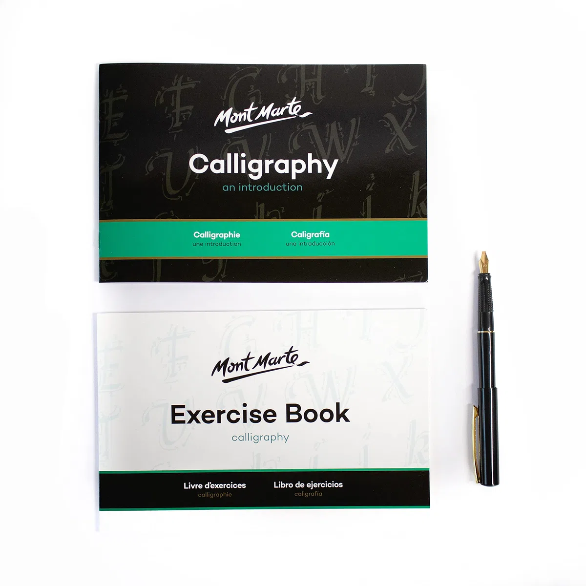 MONT MARTE Penna Calligraphy Set - 31 pezzi - Perfetto per i principianti - Incluso: 4 penne Calligrafia, 5 penne di Calligrafia e molto altro
