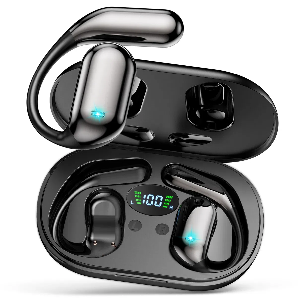 AI Cuffie Traduzione Simultanea Bluetooth 6.1：4 in 1 Auricolari Traduttori Istantanei - 164 Lingue Cuffie Traduttore Vocale con 7 Modalità - Auricolare Simultaneo in Tempo Reale per Viaggi Affari