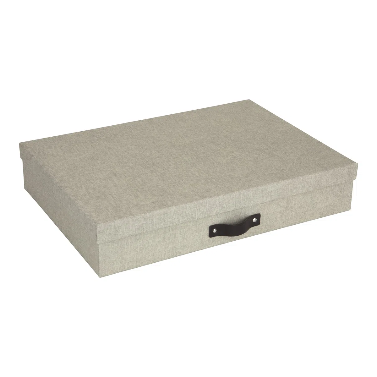 Bigso Box of Sweden Portadocumenti Scrivania A3 - Organizer Ufficio Con Coperchio e Maniglia - In Fibra di Legno e Carta - Beige