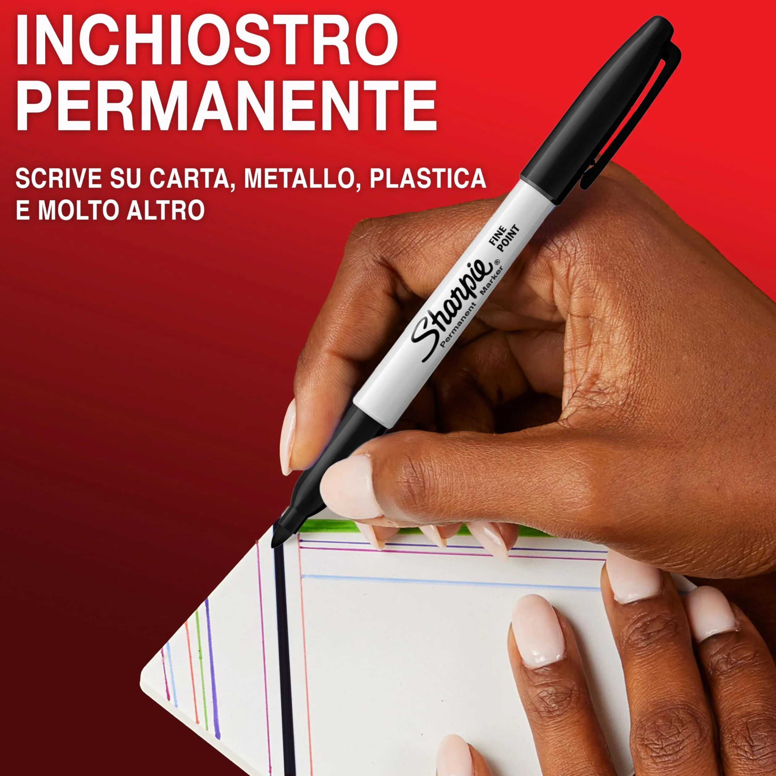 Sharpie Pennarelli indelebili | punta fine | divertenti colori assortiti | confezione da 18