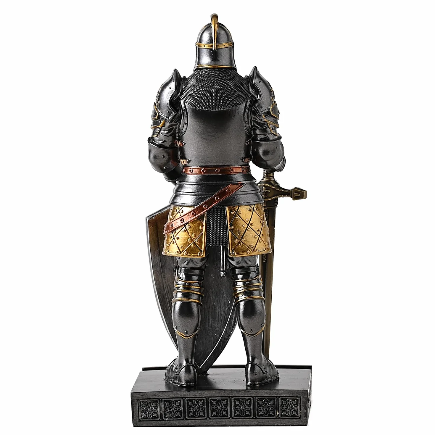 King's Guard Ornamento Cavaliere Statua per Scrivania, Accessori da Scrivania, Portapenne, Fermacarte per ufficio e casa (ferro)