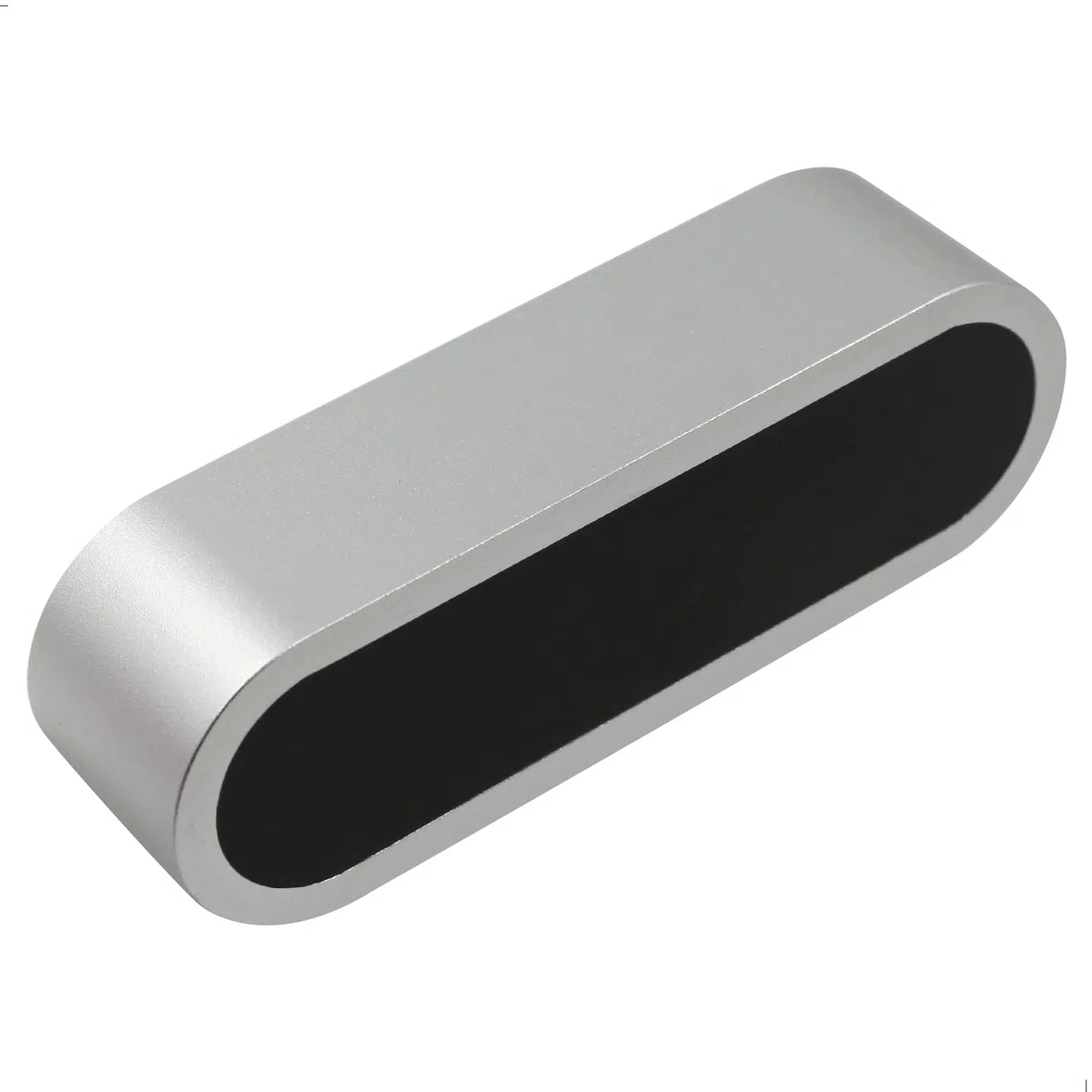 Porta Biglietti da Visita in Metallo-alluminio, Display da tavolo, espositore ufficio, organizer carte, accessori ufficio, porta carte, 11x3x3cm, Argento