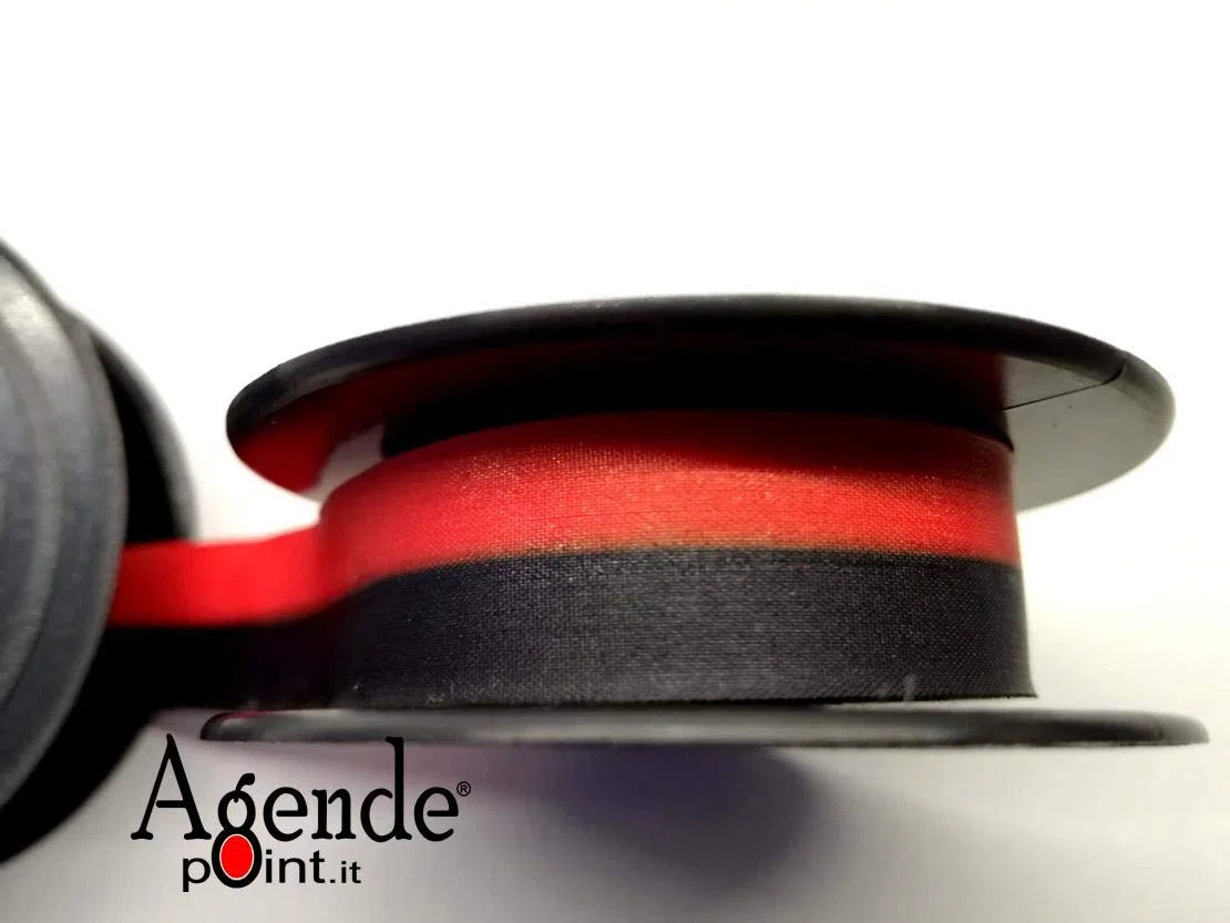 Agendepoint.it - Nastro Macchina Da Scrivere In Stoffa Doppia Bobina Nero/rosso Comp Per Olivetti,hantares,valentine,lepton,irish E Tante Altre