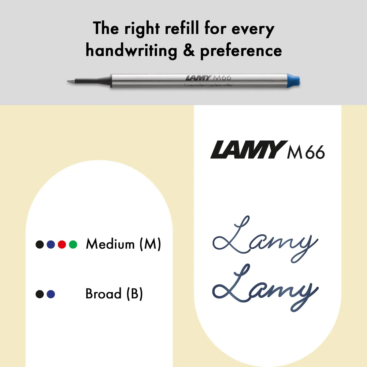 Lamy Set regalo roller swift Palladium - roller con sensazione di scrittura fluida - involucro in metallo con larghezza di tratto B - refill M 66 blue incl. e custodia in vera pelle