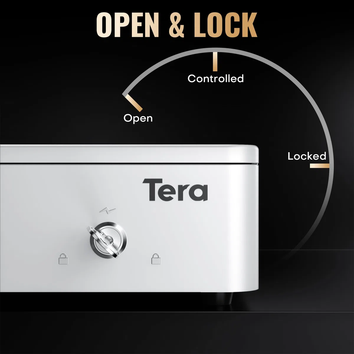Tera Cassetto Cassa Registratore Monete: 33,5×33×10,4 cm 4 Scomparti Banconote 6 Monete 1 Scomparto Media con Inserto Rimovibile RJ12 Chiavi per POS Negozi Aziende Modello 330R Bianco