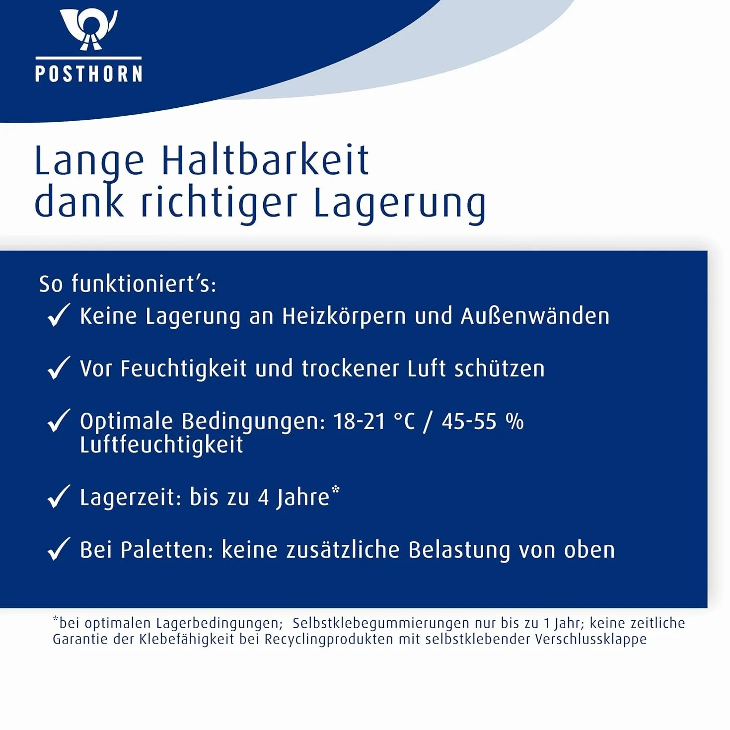 PosthORN - Buste formato DIN lungo, 1000 pezzi, senza finestra, autoadesive, formato DIN lungo, senza finestra, con grammatura 75 g/m², stampa interna grigia, 110 x 220 mm, bianco