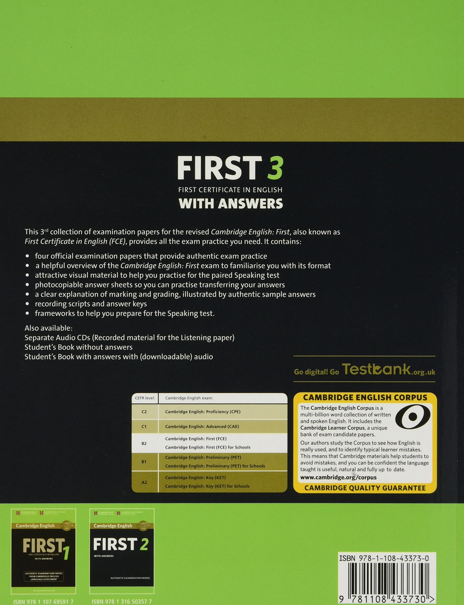Cambridge English First 3 Student's Book with Answers (Audio CD not included)