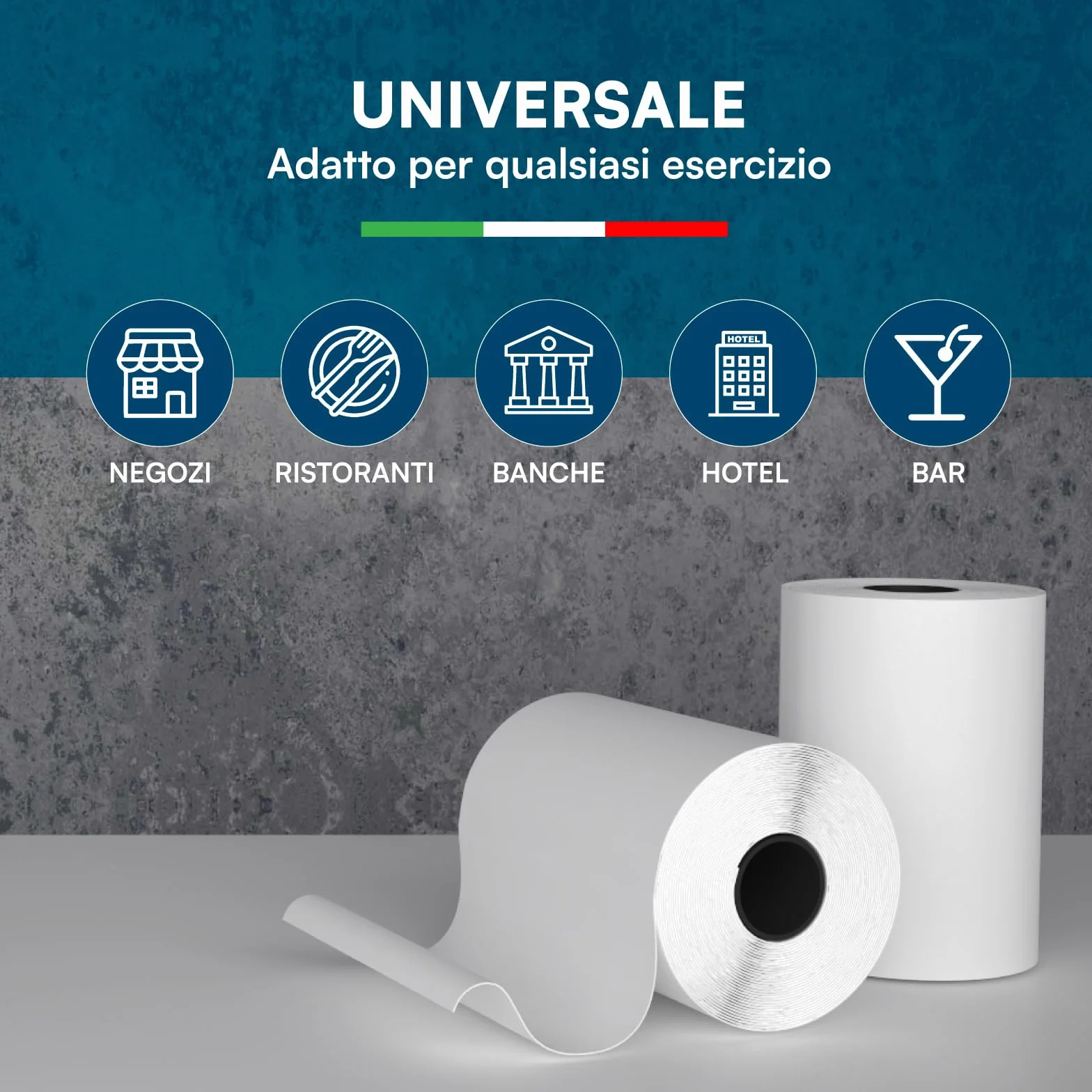 Rotoli Termici per Registratori di Cassa - 20 Rotolini di Carta Termica Omologata 57mm x 30m Universale di Alta Qualità con Diametro 42mm Senza BPA - Compatibili con Nexi Axerve Ingenico
