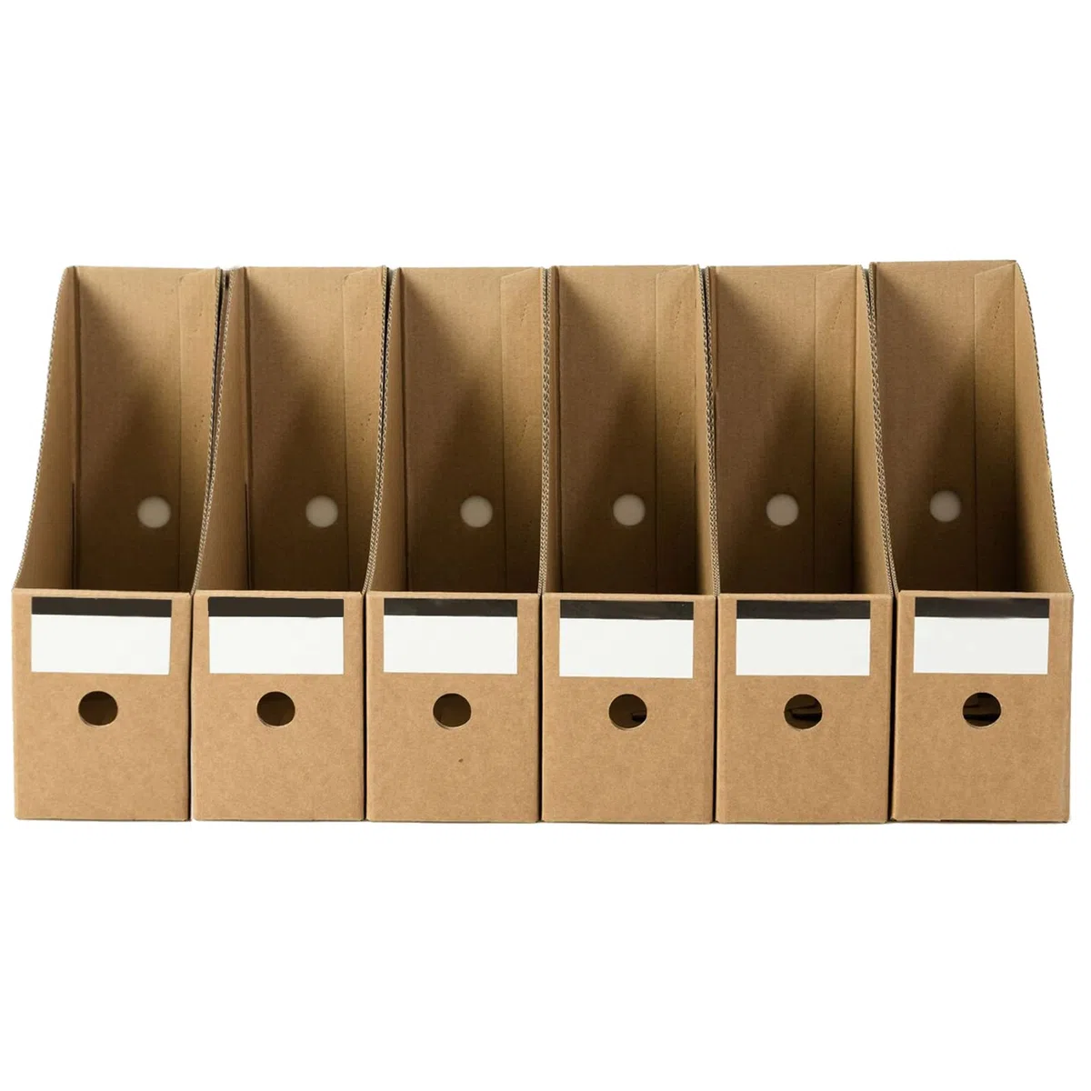 6 Pezzi Portariviste Ufficio，Portariviste per Documenti per Organizzatore per Dormitorio Scolastico Ufficio Archiviazione di File Domestici (Cachi)