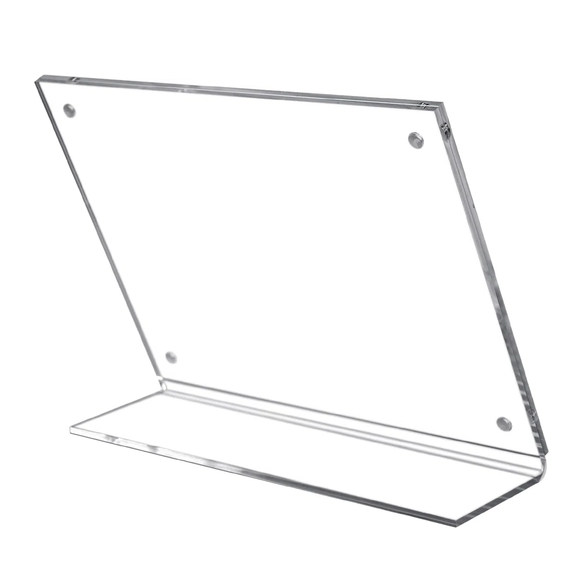 CoolChange espositori da tavolo in acrilico con chiusura magnetica | Supporti a L trasparenti per foto, cartellini e info | Formati DIN A7, A6, A5 – Disponibili in varianti (20, 105x75mm / Formato A7)