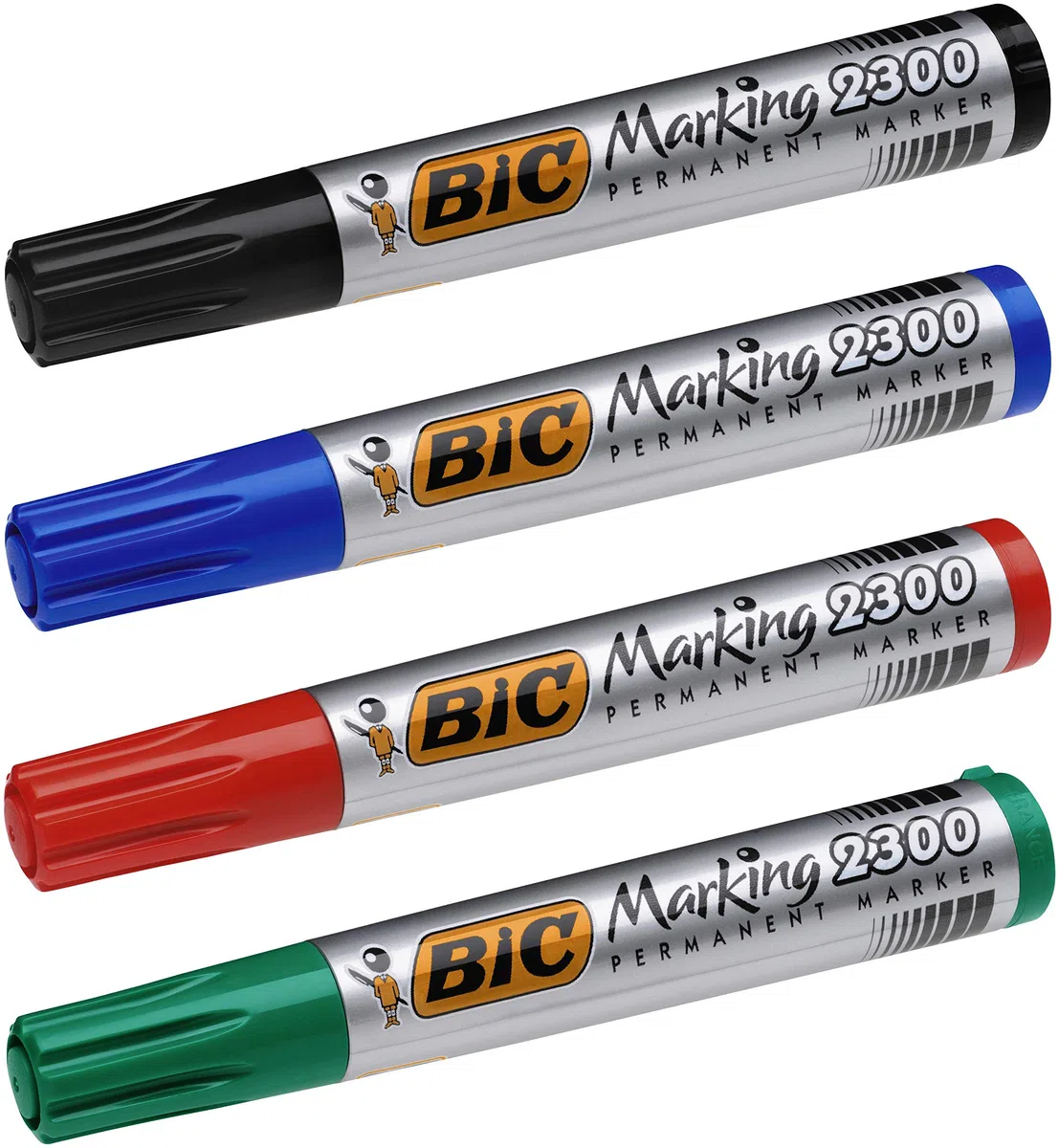 BIC Intensity, Marking 2300, Pennarelli Indelebili Neri ECOlutions, con il 51% di Materiali Riciclati, Punta Tonda Resistente, Cancelleria Casa e Ufficio, 36 Unità "esclusiva amazon"