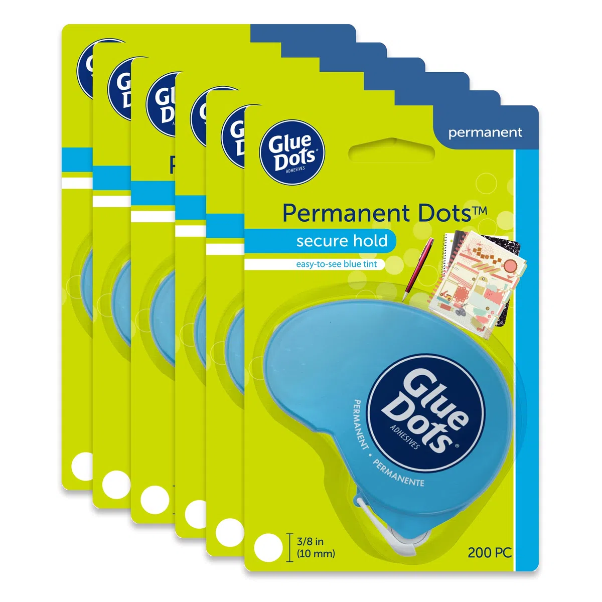 Glue Dot - Dispenser di colla Permanent Confezione da 6