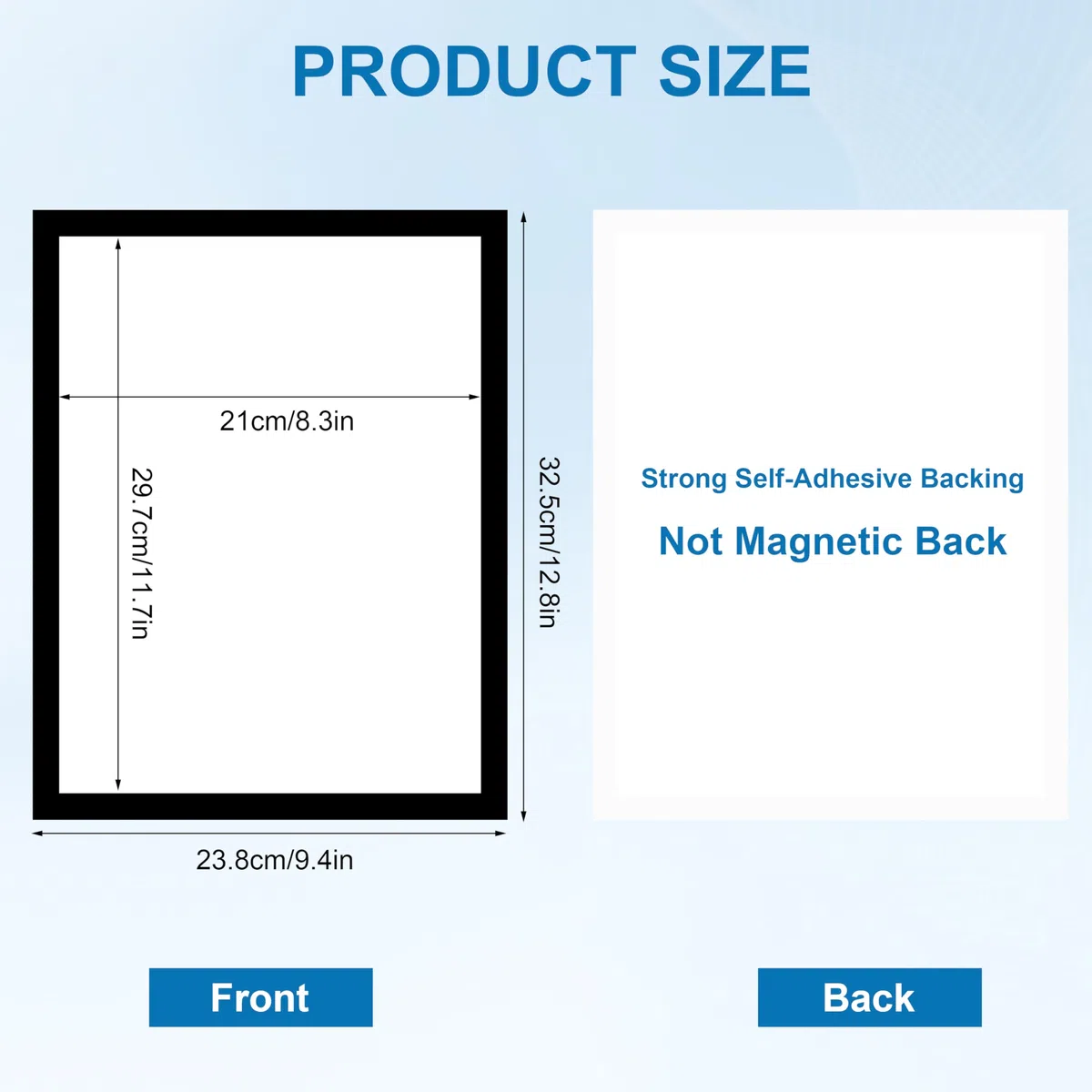 Cornice Magnetica Autoadesiva A4 10 Pezzi Cornice magnetica per Display in PVC, Display Impermeabile per Segnaletica, Foto, Documenti, Pareti e Finestre,Chiusura Magnetica Nero