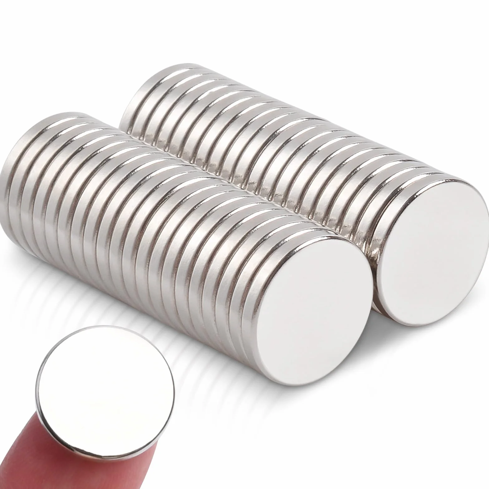 FPMYB 40pcs Magneti Neodimio Calamite Piccole Rotonde 15x2mm，Magneti al Neodimio Calamita Magneti Per Frigorifero e Cucina Lavagne Bianche Ufficio