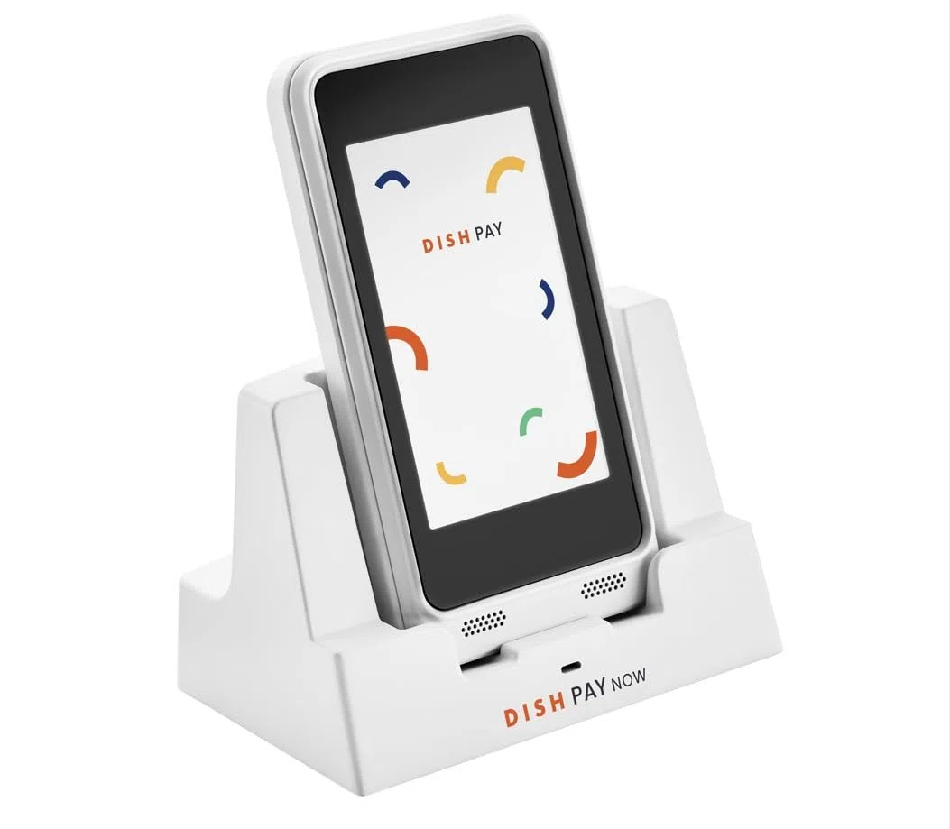 DISH Pay Now – Dispositivo di pagamento portatile con NFC e Tap-to-Pay, Nessun canone mensile né spesa minima, Compatibile con Visa, Mastercard, Apple Pay, Google Pay e altro – Modello EU-001