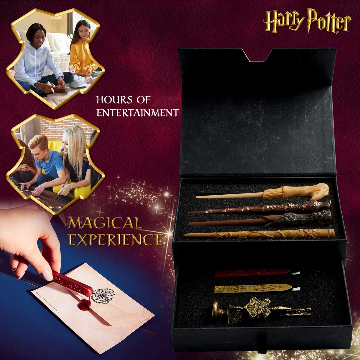 Harry Potter Cancelleria, Set Penna Bacchetta, Carta da lettere e Buste