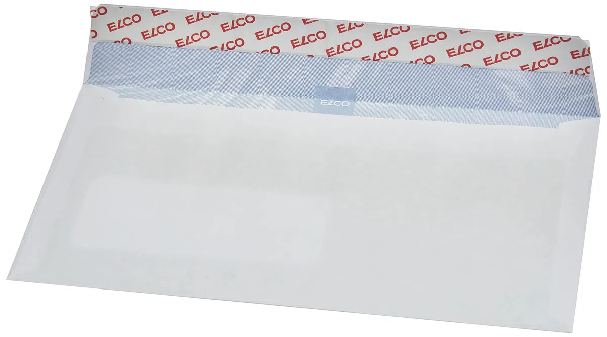 Elco 60289 - Confezione da 500 buste con finestra, formato DL, colore: Bianco